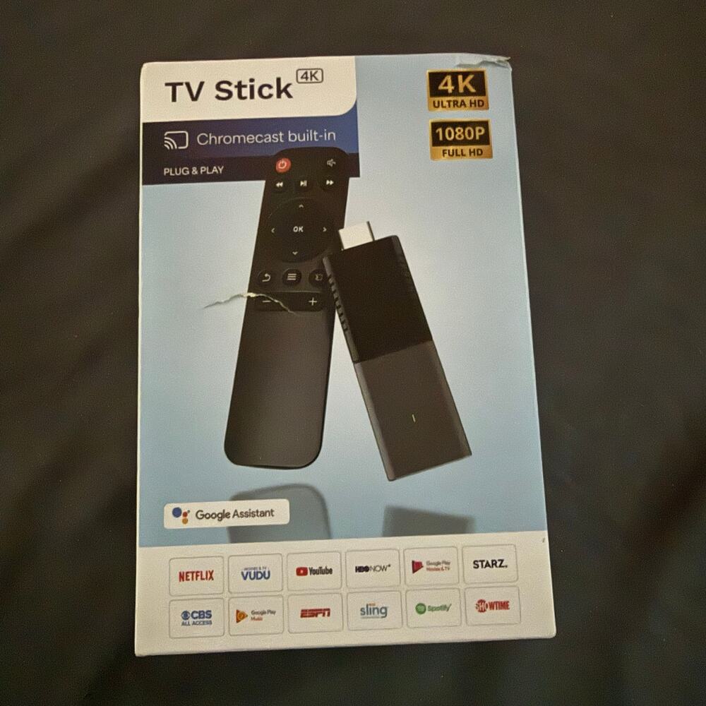 4K TV Stick Streaming Media Player Chromecast Built-In Google Assistant NEW